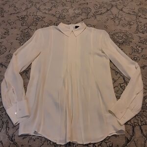 Theory Cream Blouse